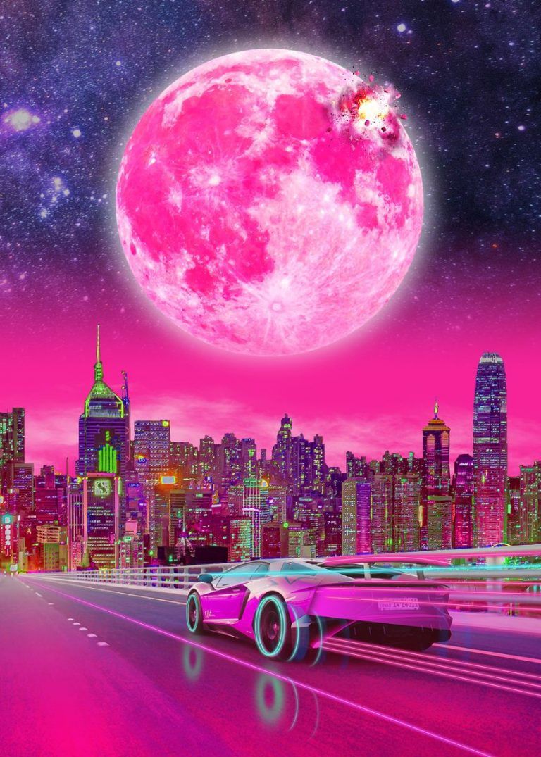 Moonlight Drive - Car – Poster | Canvas Wall Art Print - John Sneaker